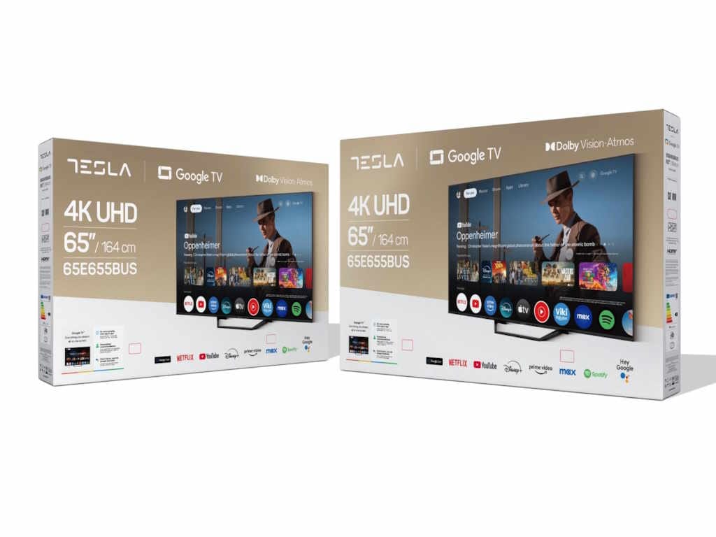 Tesla Google TV DLED 65E655BUS, 165 cm, UHD, blackDVB-T/T2/C/S/S2, 250cd/m2, VESA 200x499 mm - imagine 2