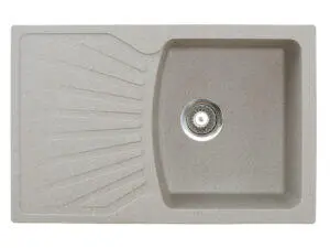 Chiuveta X Granit Quadro Plus bej760 x 500 mm, sifon 90 mm, granit