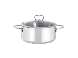 Cratita cu capac din sticla Kulinaria Metalac, inox, 20cm, 2.8l