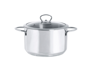 Oala cu capac din sticla Kulinaria Metalac, inox, 20cm, 3.8l