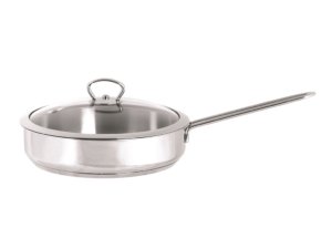 Tigaie cu capac din sticla Kulinaria Metalac, inox, 24cm, 2.4l