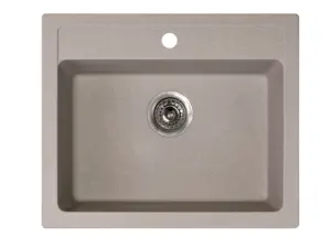 Chiuveta X Granit Quadro 60 bej600 x 500 mm, sifon 90 mm, granit