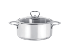 Cratita cu capac din sticla Kulinaria Metalac, inox, 16cm, 1.4l