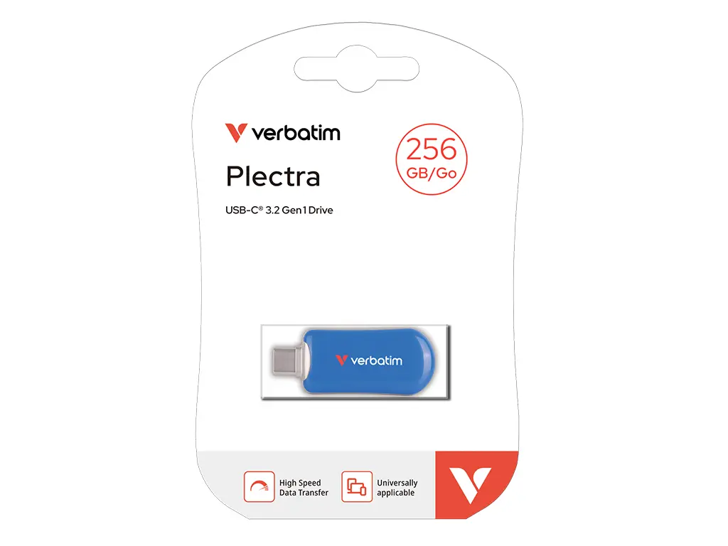USB Flash Drive Verbatim, Plectra,256GB, USB-C, BLUSB 3.2 Gen 1