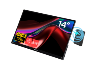 Monitor tactil portabil 14" Verbatim incl PBCarcasa plastic/PB 5000mAh/FHD 1920x1080