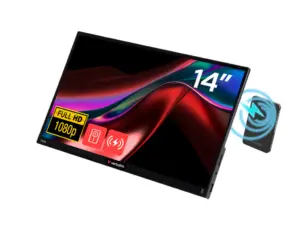 Monitor tactil portabil 14" Verbatim incl PBCarcasa plastic/PB 5000mAh/FHD 1920x1080