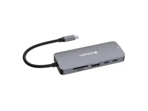 Verbatim Hub multiport USB-C 9 port SilverHDMI RJ45.2xUSB-C 3xUSB-A 3.2 Gen1&2 SD microSD