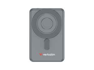 Power Bank Verbatim 5.000mAh C'n'G Magnetic GreyWireless charging, 2 USB-C Cables & Stand