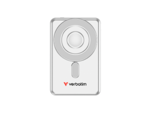 Power Bank Verbatim 5.000mAh C'n'G Magnetic SilverWireless charging, 2 USB-C Cables & Stand