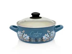 Metalac Cratita 1.5 L capac sticla Cooking Delight email/16 cm/1.5 L