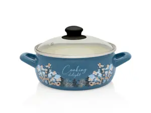 Cratita capac sticla Cooking Delight Metalac, email, 20cm, 2.9l