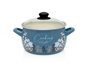 Oala cu capac sticla Cooking Delight Metalac, email, 20cm, 4.2l