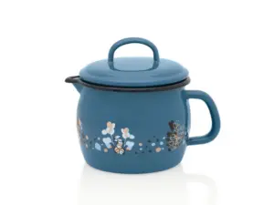 Cana cu cioc si capac Cooking Delight Metalac, email, 12cm, 1.3l