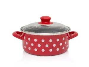Cratita Metalac 18 cm cu capac din sticla email, 2.2 L, vedere 2, SKU 368840