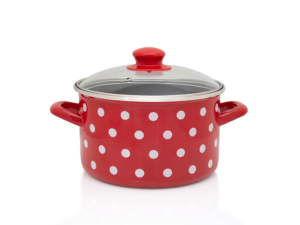 Oala cu capac din sticla Tufne Metalac, email, 22cm, 5l