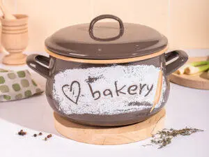 Oala cu capac Bakery Metalac, email, 20cm, 4l