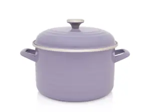 Oala cu capac Standard Wave Lila Metalac, email, 24cm, 6.75l, lila pastel