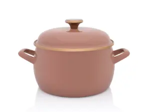 Metalac Oala 5.4 L cu capac Moka Metalac email, 22 cm, 5.4 L