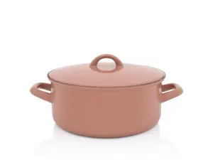 Cratita cu capac Moka Metalac, email, 24cm, 4.75l