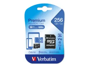 Verbatim Card de memorie MicroSDXC 256GBPremium CL 10