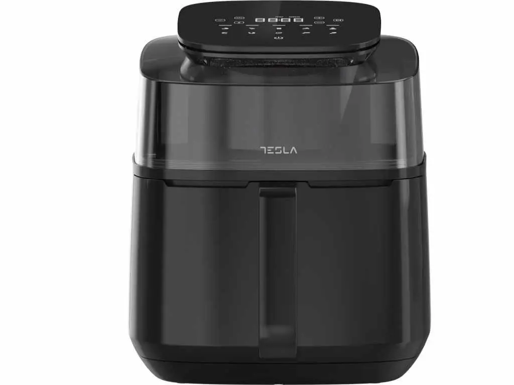 Friteuza aer cald Tesla AF550BG, 5 L, 1500W Panou digital, vizibilitate cos, 10 progr, Negru - imagine 2