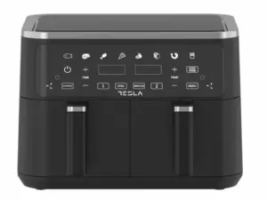 Tesla Friteuza aer cald AF900BSD 9 L 2400WPanou digital cos dublu 8 programe Negru
