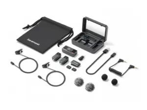 Kit microfon wireless Saramonic Air-02, 3.5mm TRS2 x lavaliere, 2 x mic; 1 x receptor, carcasa inc.