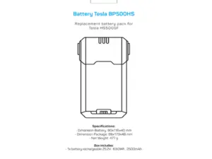 Baterie acumulator BP500HS, 25.9V, 2500mAh,pt. asp vertical Tesla HS500GF