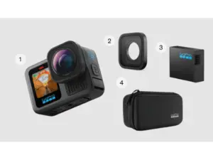 Bundle Camera de actiune H13B Ultra Wide EditionBaterie Enduro, adeziv curbat, lentila wide