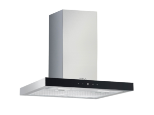 Hota decorativa Tesla DC600AXB, T-shape, 60cm1 motor DC 75W, 630m3/h, display LED, inox/sticla