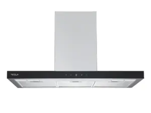 Hota decorativa Tesla DC900AXB, T-shape, 90cm1 motor DC 75W, 630m3/h, display LED, inox/sticla