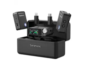 Kit microfon wireless Saramonic Ultra 01 (2TX+RX)ClearVoice, IPX5, 2 x magn. microf., negru