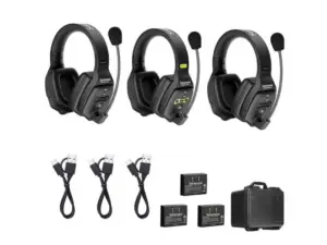 Solutie intercom stereo comp Saramonic WiTalk WT3D3xbat, 3 pers, Full-Duplex 1.9GHz, dual-ear
