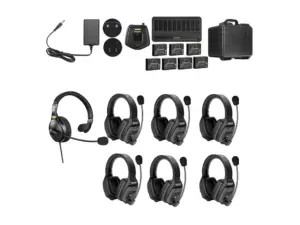 Solutie intercom stereo comp Saramonic WiTalk WT7D7xbat, 7 pers, Full-Duplex 1.9GHz, dual-ear