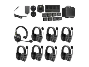 Solutie intercom stereo comp Saramonic WiTalk WT8D8xbat, 8 pers, Full-Duplex 1.9GHz, dual-ear