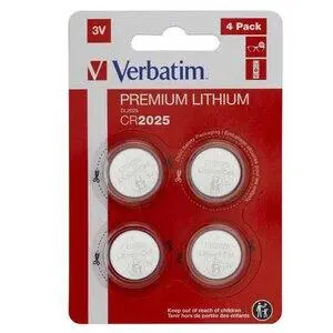 Verbatim Baterii Lithium CR2025 3V 4buc 49532