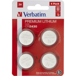 Verbatim Baterii Lithium CR2430 3V 4buc 49534