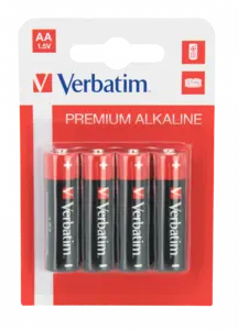 Baterii alcaline Verbatim AA LR6, 1,5 V, 4 bucati
