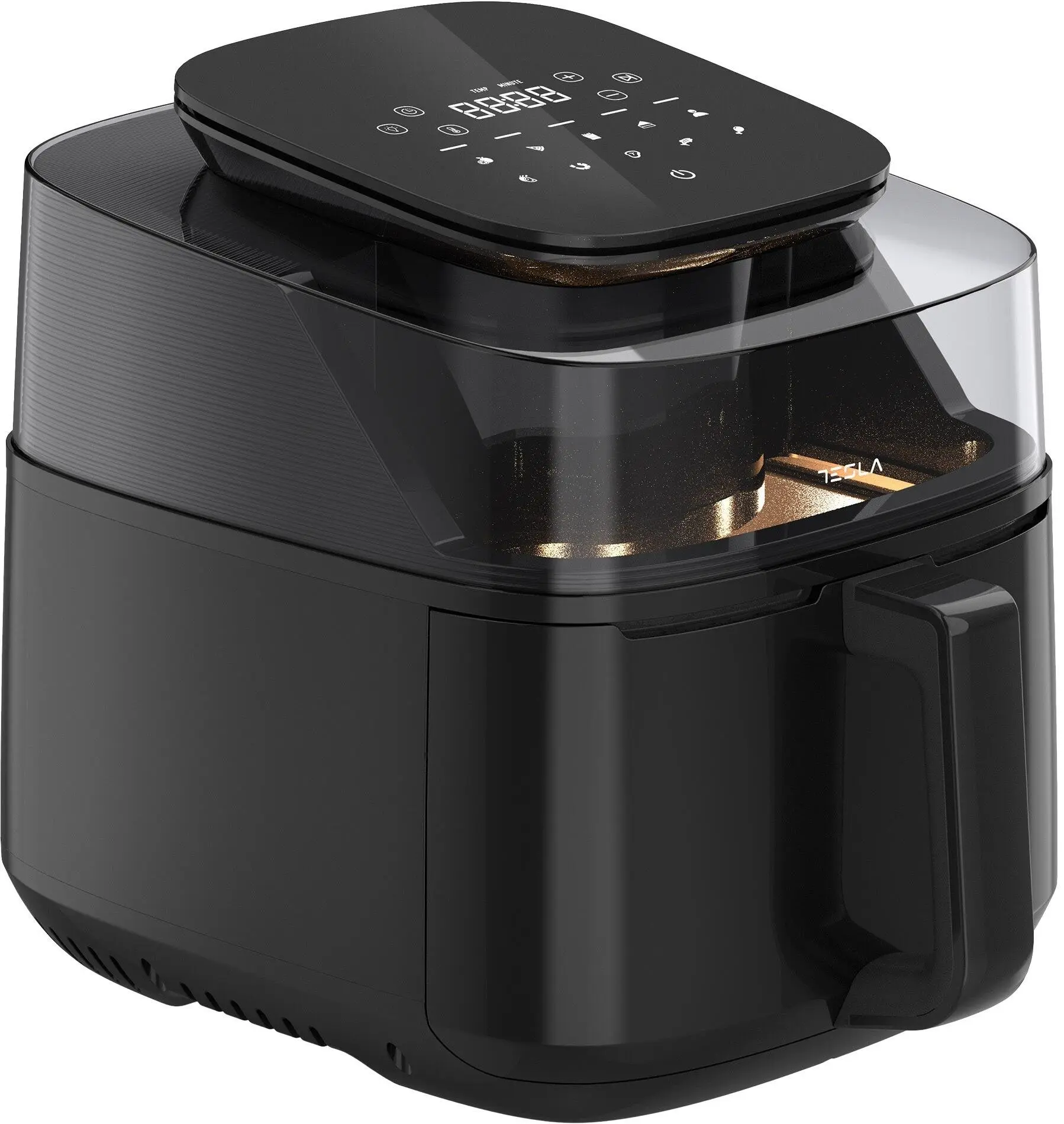 Friteuza aer cald Tesla AF550BG, 5 L, 1500W Panou digital, vizibilitate cos, 10 progr, Negru - imagine 3