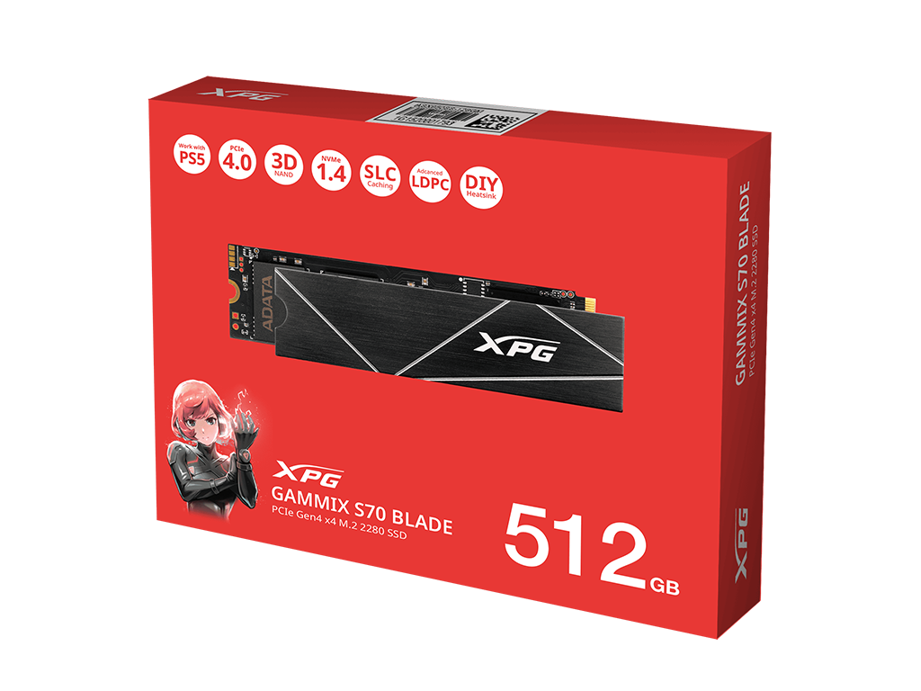 SSD ADATA XPG GAMMIX S70 BLADE 512GB PCIe M.2