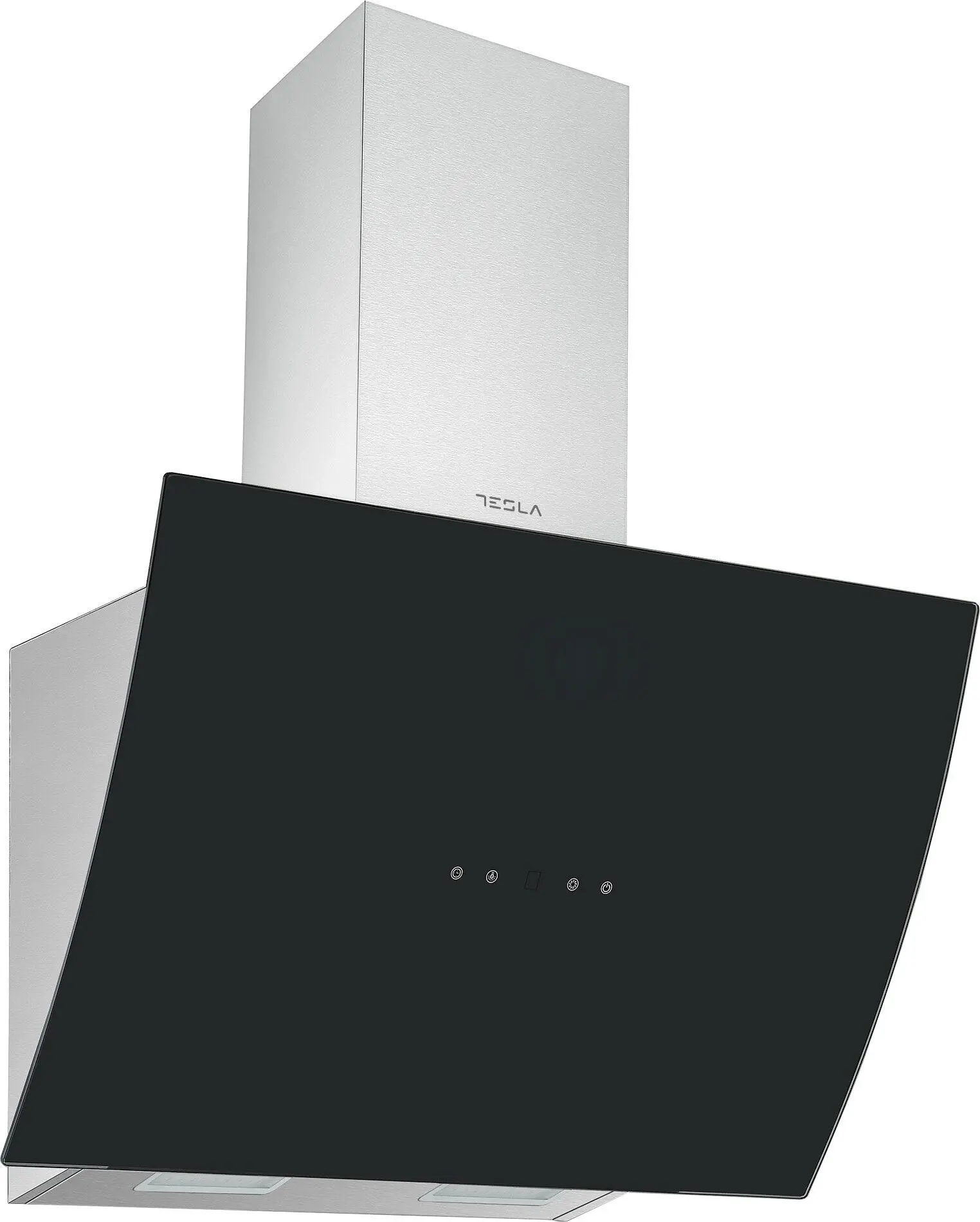 Hota decorativa Tesla DD600AXB, 60cm, Inox/Sticla1 motor DC 75W, 630m3/h, display LED - imagine 2