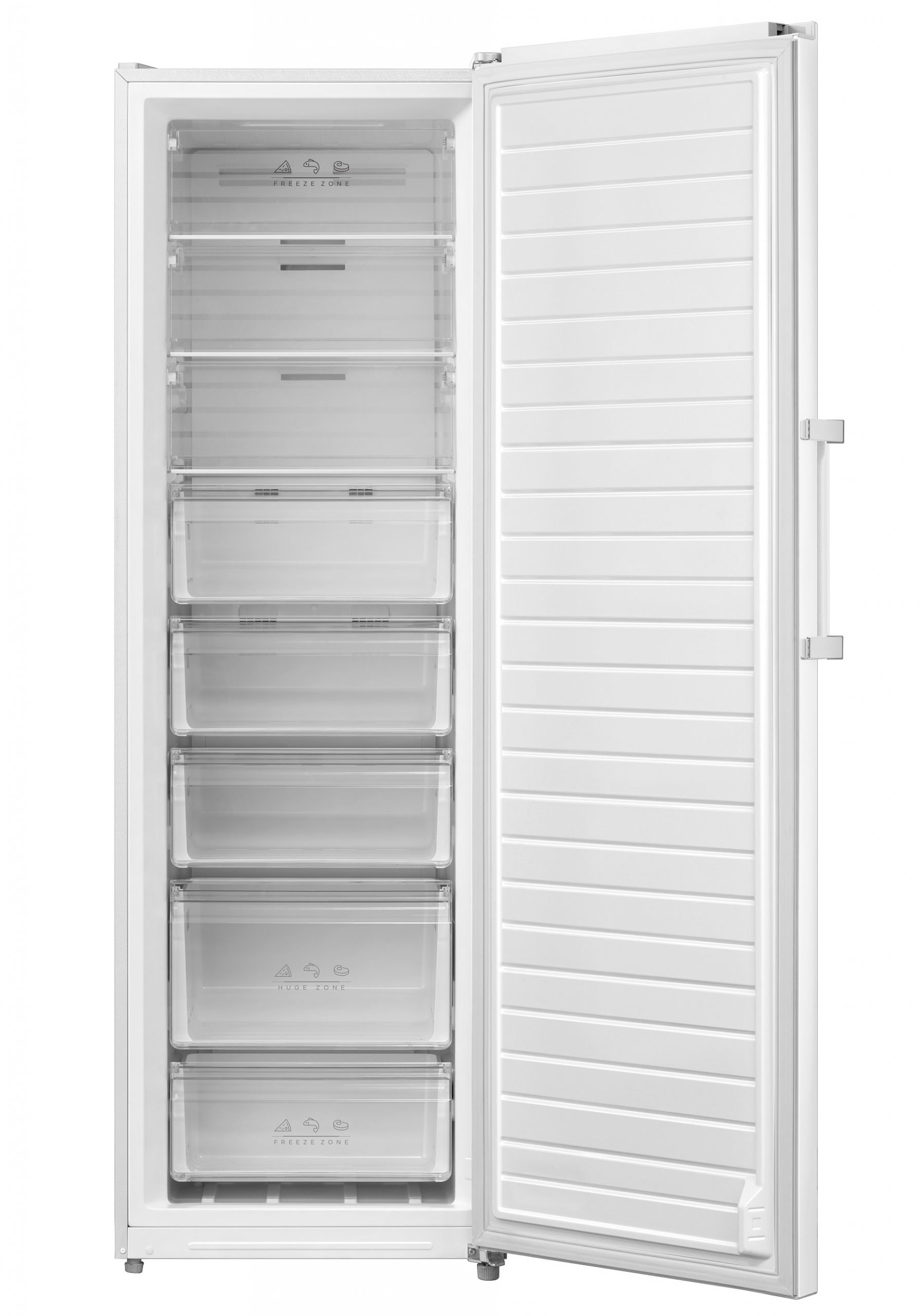 Congelator vertical Tesla RU2700FM, E, 273L, H185Total No Frost, Functie frigider, display ext, Alb - imagine 2