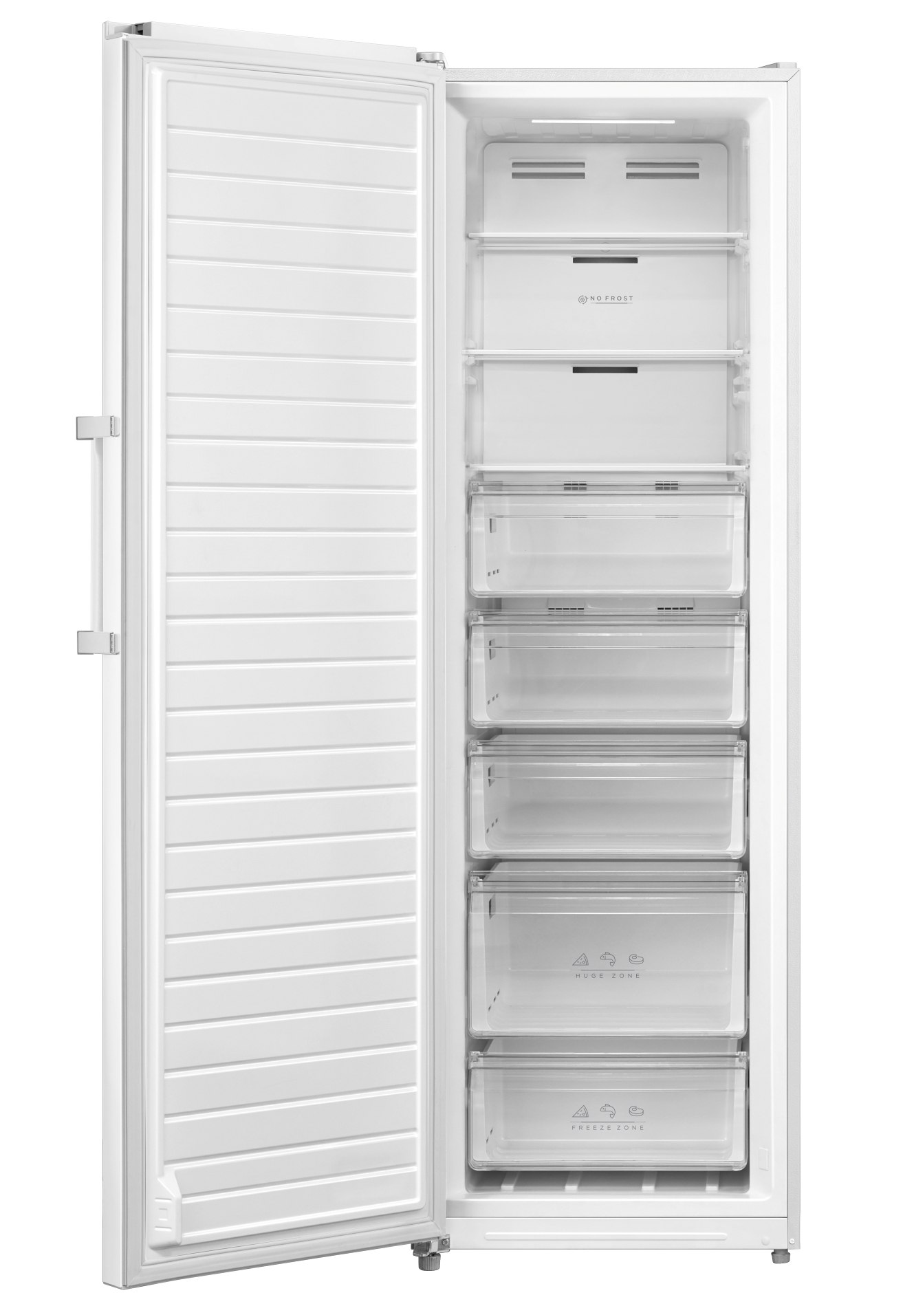 Congelator vertical Tesla RU2700FM, E, 273L, H185Total No Frost, Functie frigider, display ext, Alb - imagine 4