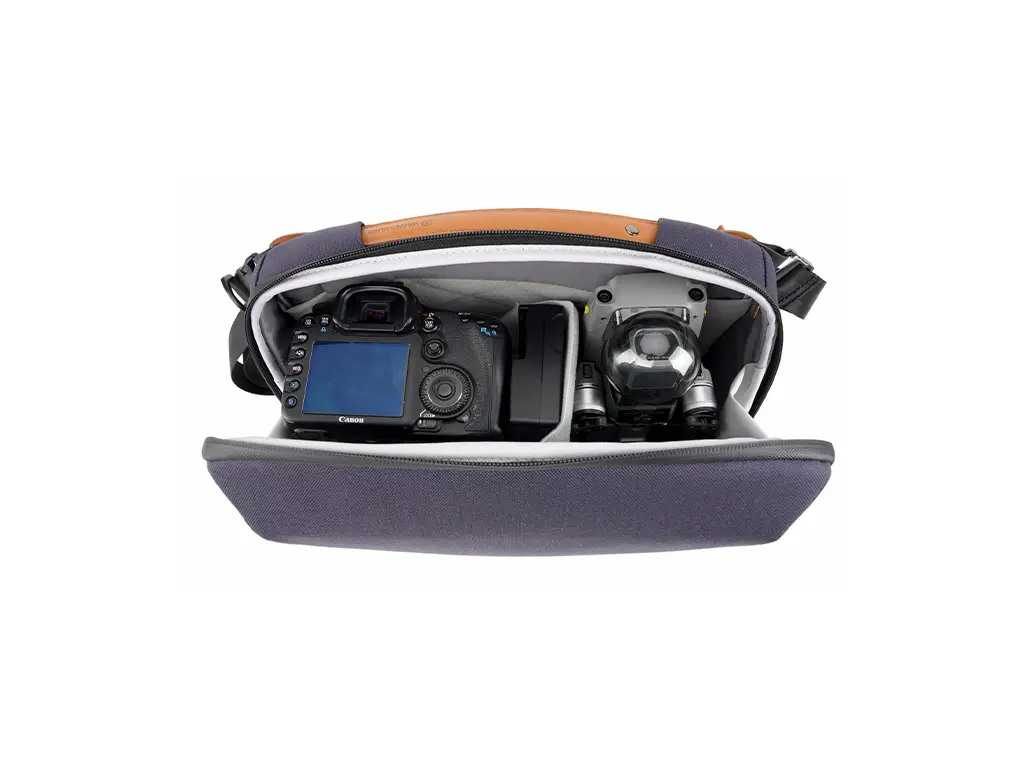Geanta foto Vanguard VEO CITY CB34 Navy, geanta de transport pentru aparat foto cu compartimente, protectie si confort, vedere 3, SKU VEO CITY CB34 NV