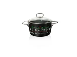 Oala 3.5l cu capac din sticla Italian Food Metalacemail/20cm/3.5l