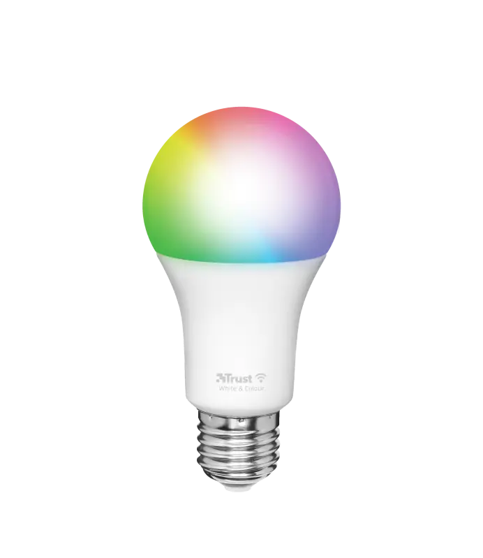 Pachet 2 becuri Trust LED RGBCW WiFi, E27luminozitate 806 lm, clasa energetica A+ - imagine 2