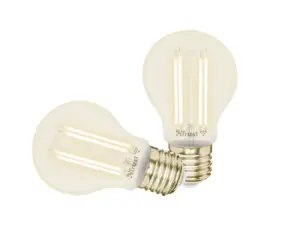 Pachet 2 becuri Trust  LED filament WiFi, E27luminozitate 470 lm, clasa energetica A+
