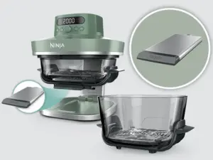 Friteuza cu aer cald Ninja CRISPi Pro XL 7-in-12050W, 5.7L, sticla/ gri