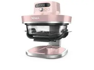 Friteuza cu aer cald Ninja CRISPi Pro 6-in-11800W, 2x recipiente 2.5L/ 6L, sticla/ bej