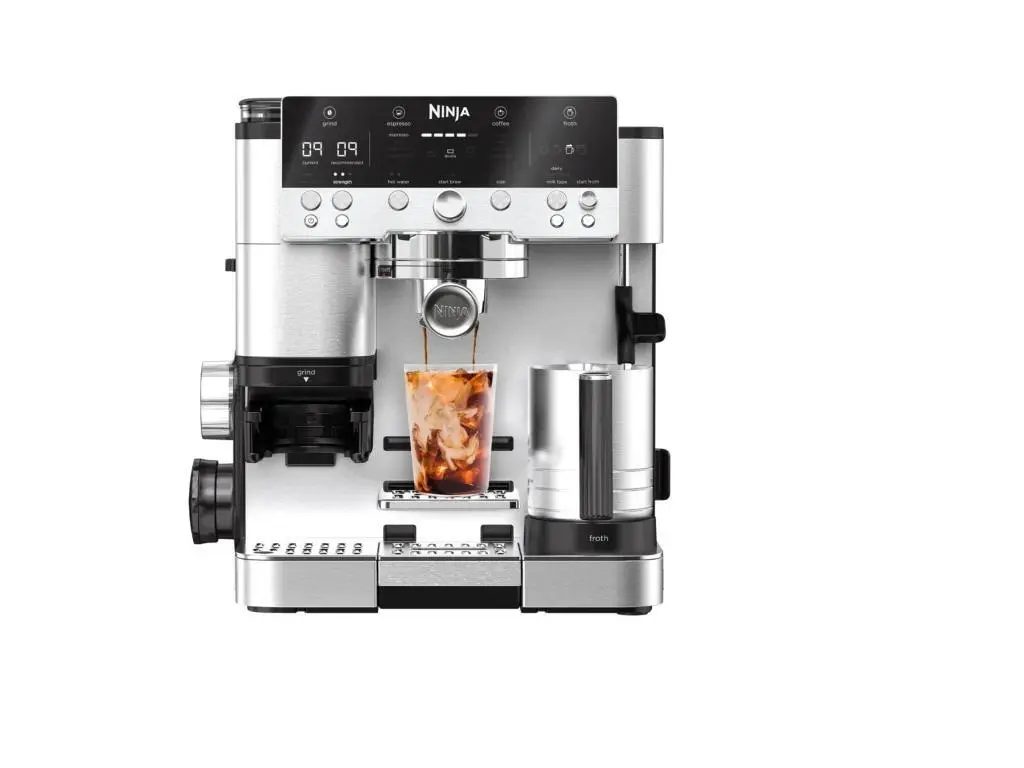 Aparat de cafea Ninja Luxe Cafe PremierRezervor apa 2L, 2 x duze, negru/ argintiu - imagine 3